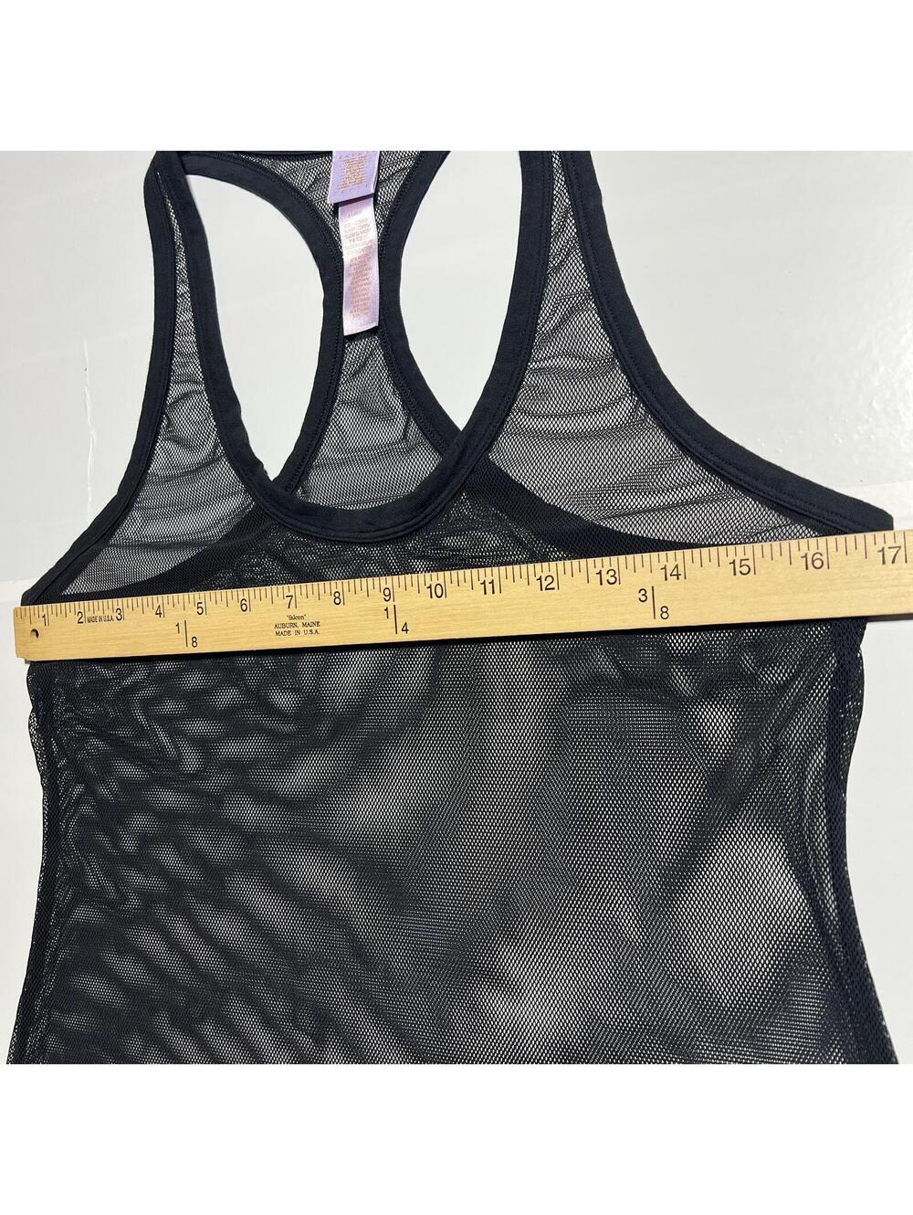 Savage X Fenty Nothin' But Net Tank Black X-Large Mesh Racerback Scoop Neck - Picture 5 of 7